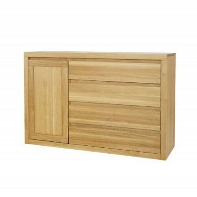Dressoir Massief hout Kasten Echt hout 140x90cm Commodes Kast Eik