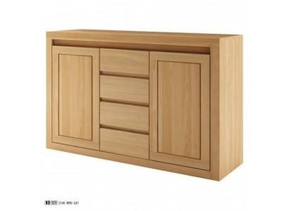 Dressoir massief houten kasten Echt hout Eik 140x90cm Ladenkast Kast