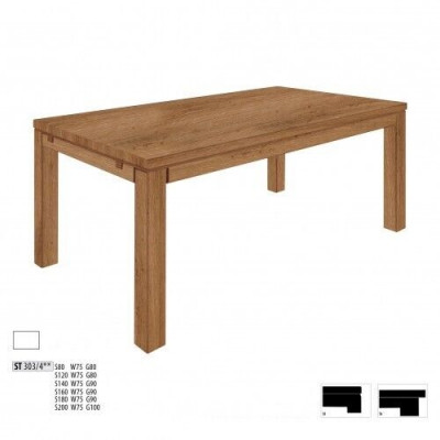 Tafel Hout 160x90cm Echt eetkamer meubilair Tafels Massieve houten meubelen Eettafels Nieuw