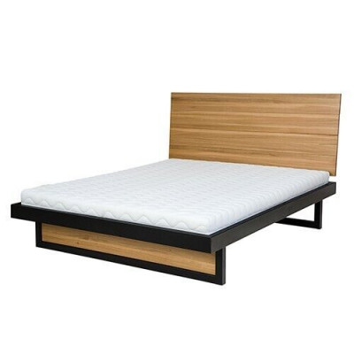Bed Dubbel bed Eiken Huwelijksbed Houten bed 120x200 Bedframe Massief Meubilair Bedden