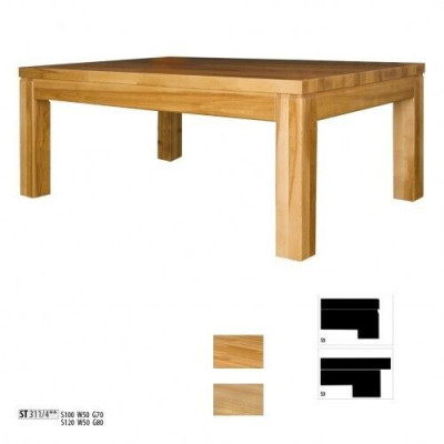 Bijzettafel Salontafel Echt hout Massief meubilair Eiken 100x70cm Nieuw Tafels