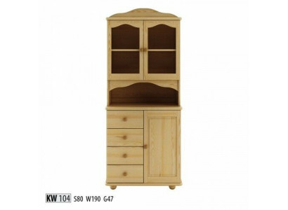Keukenkast massief houten buffetkast dressoir handgemaakt massief meubilair vitrines.