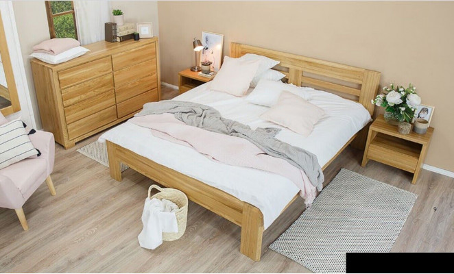 Massief houten bed 180x200 Tweepersoonsbed Beuken massief Echt houten bed Massief houten bed Nieuw