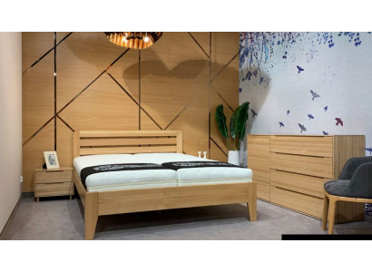 Slaapkamer houten bed Echt houten bed Hotel 180x200 Stijl Massief meubilair Bedden