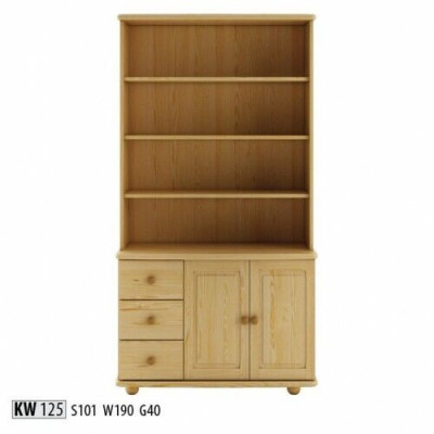 Boekenkast Boekenwand Houten rek Plank Kast Wandkast Houten meubels Handgemaakt