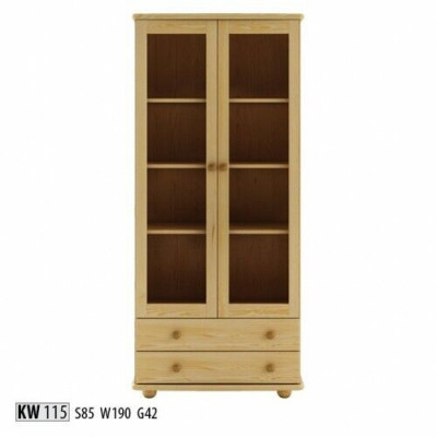 Vitrine Woonkamer dressoir Massief houten vitrinekasten Glazen kast Echt hout