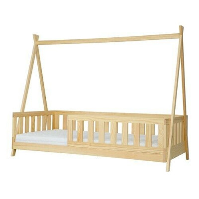Houten bed Echt houten bed Bedden Hemelbed Hotel 90x200 Stijl Massief meubilair Nieuw