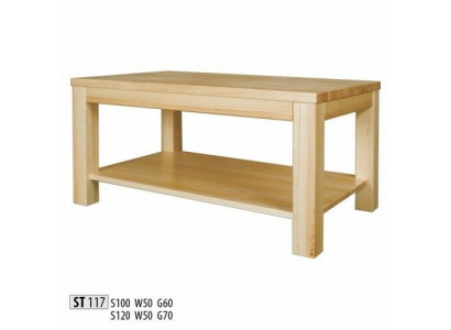 Houten salontafels van massief hout, woonkamermeubelen 120x70cm massieve tafels