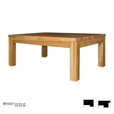 Bijzettafel salontafel Echt hout Massief meubel Eik 100x70 cm Nieuw Tafels