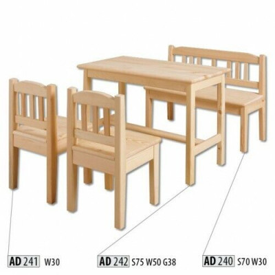 Kindersitzgroep 4-delig kindermeubel set zitgroep kind kinderstoel kindertafel