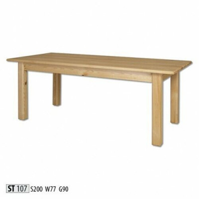 Tafel Eettafel Massief meubilair Eetkamer 200x90cm Echt hout Massief nieuw Tafels