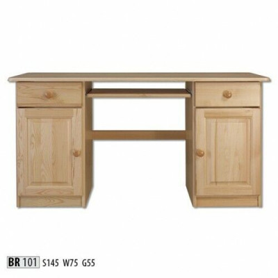 Schrijftafel Houten tafel Kantoor tafel Tafel Kantoormeubilair Massief hout Computertafel