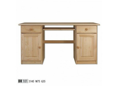 Schrijftafel Houten tafel Kantoor tafel Tafel Kantoormeubilair Massief hout Computertafel
