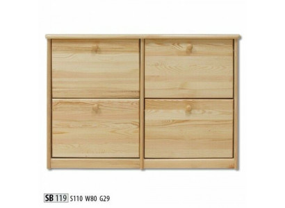 Schoenenkast 4-laagse commode Echt hout Massief meubels Schoenenkast Schoenenrek Rek