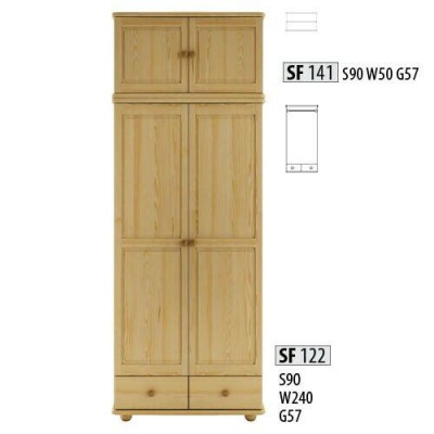 Kast Attachment Kleerkast handgemaakte houten verlenging Hout Echt hout