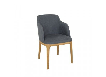 Stoel Fauteuil Bekleding Stoelen Lounge Massief Hout Textiel Hout Fauteuil Leer Nieuw