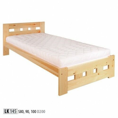 Eenpersoonsbed tienerbed grenenhout massief grenen houten bed 100x200 handgemaakt