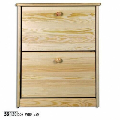 Schoenenkast 4 lade dressoir massief houten schoenenkast rek
