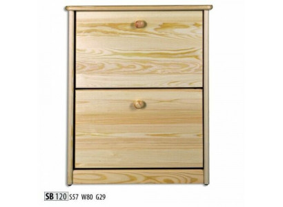 Schoenenkast 4 lade dressoir massief houten schoenenkast rek