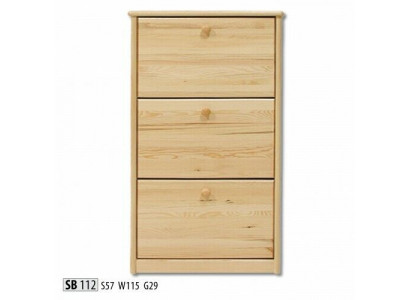 Schoenenkast Schoenenlade Opbergen Halcommode Hal Massief Houten Meubels Ladenkast