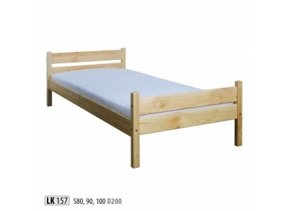 Bed eenpersoonsbed grenen massief houten bed 100x200 houten bedframe