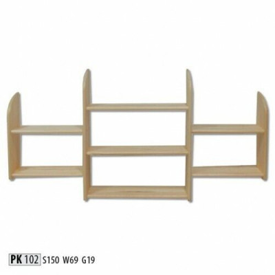 Wandplank Hout Den massief 150x69cm Massief hout Wandrek Bloemenrek Hangrek