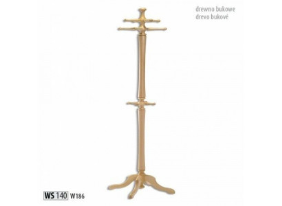 Kledingrek van hout met haken 186 cm Modern Standbeeld