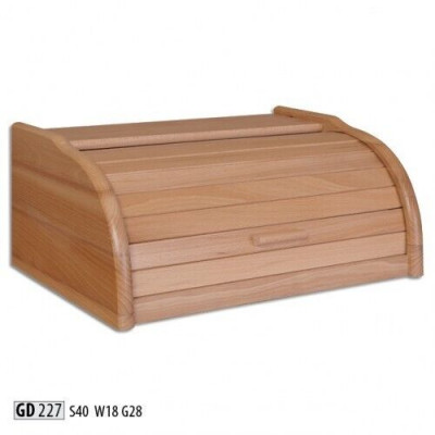 Beuken broodtrommel 40 cm Broodbox rolokoof Brood rolluik Echt hout Doosje