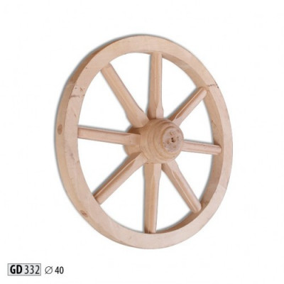 Houtenwiel Decoratiewiel Ø 40 cm whitewash spaakwiel wanddecoratie tuingravure wagenwiel