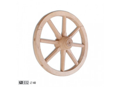 Houtenwiel Decoratiewiel Ø 40 cm whitewash spaakwiel wanddecoratie tuingravure wagenwiel