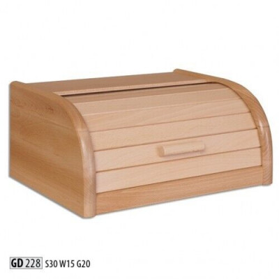 Boek broodtrommel 32 cm hout broodbox rolobox brood rolschuif echt hout nieuw