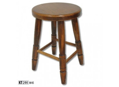 Poef Houten krukje Zithocker Eetkamerkrukje Beukenhout Massief Bruin 46 cm