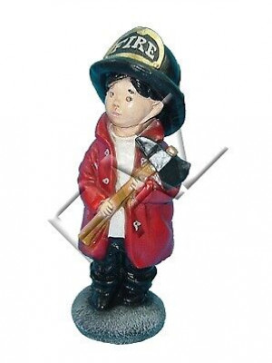 Brandweer VS Kind Figuur Tuin Standbeeld Sculptuur Figuren Sculpturen Decoratie