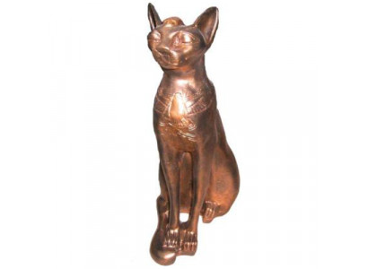Figuur Egyptische Kat Bastet standbeelden versieringen kunststof 37cm Egypte