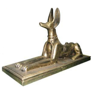Egyptische figuur jakhals Anubis van kunststof Grote god van de dood decoratie 23cm