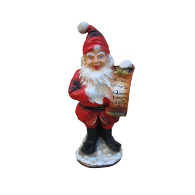 Kerstman figuur standbeeld decoraties decoratie Sinterklaas sculptuur 41cm nieuw