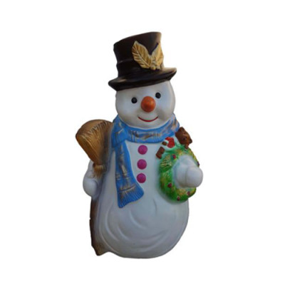 Sneeuwpopfiguur standbeeld decoratieve figuren decoratieve sculptuur 50cm winter nieuw standbeelden nieuw