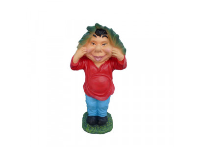 Afschuwelijke tuinkabouterfiguur van maar liefst 45cm om je eigen tuin te ontsieren - nieuw.