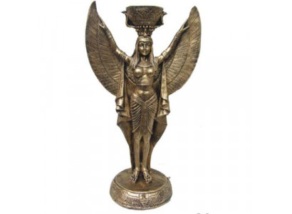 Beeld Egyptische godin Maat kandelaar vloerlampen lampen standbeelden sculpturen nieuw