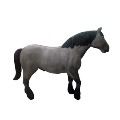 Abstract modern mooi plastic beeldhouwwerk, hoogte van paardenfiguur 80 cm.