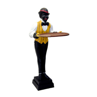 Butler Figuur Standbeeld Figuren Beelden Sculptuur Restaurant Hotel 170cm Plank Nieuw