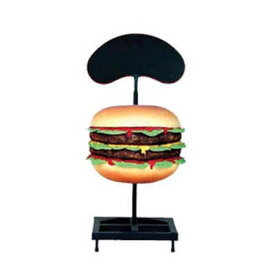 Beeld Dubbele Kaasburger Hamburger Standbeeld Figuur Standbeeld