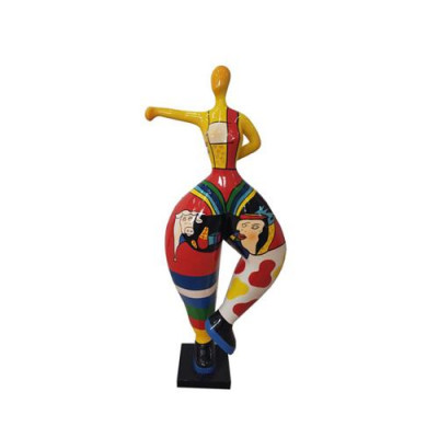 Abstracte figuur standbeeld Kleurrijk beschilderde standbeelden Sculpturen 132cm XXL standbeeld Kunststof