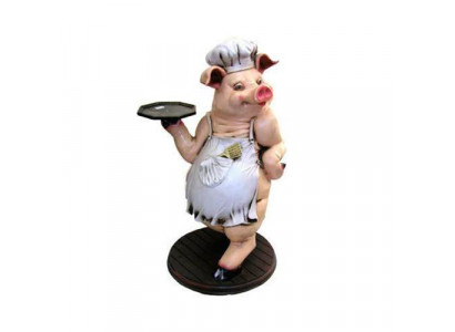 Schweine-Butler figuur standbeeld figuren beelden sculptuur restaurant hotel 137cm nieuw