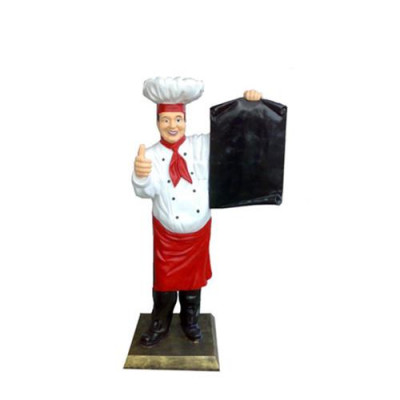 Kok figuur standbeeld sculptuur reclamefiguur menubord reclamebord restaurant 140cm