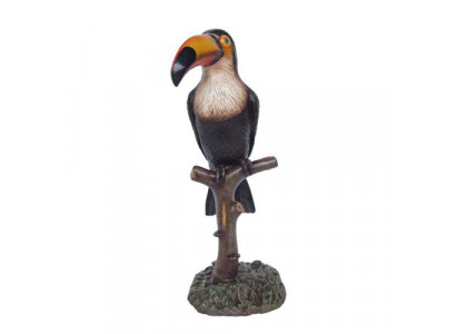 Tuindecoratie Vogel Toekan 80cm Beeld Standbeeld Sculpturen Figuren Papegaai 113cm