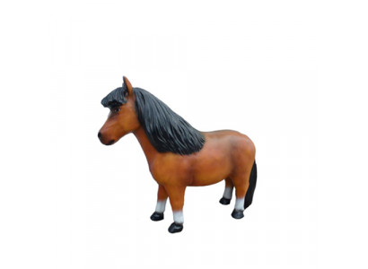 Abstract dierfiguur, plastic sculptuur Pony Mini paarden tuinfiguren 126 cm.