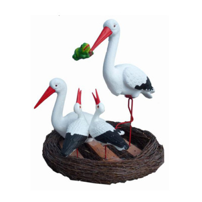 Ooievaar vogel figuur abstracte figuren modern beschilderd nieuw 80cm standbeeld nieuwe standbeelden
