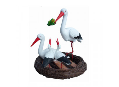 Ooievaar vogel figuur abstracte figuren modern beschilderd nieuw 80cm standbeeld nieuwe standbeelden