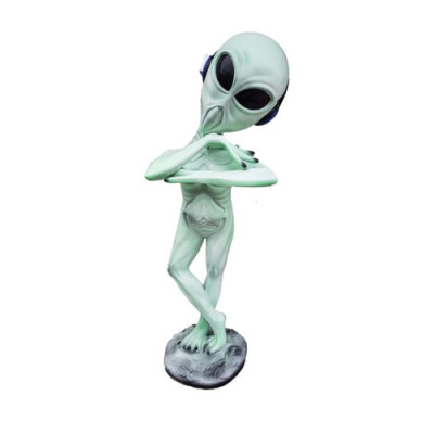 Deko figuur standbeeld sculptuur 92 cm figuren standbeelden sculpturen tuin Alien P136